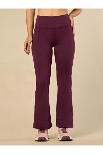 Cult By Styli Women Wine Performance Flare Pants