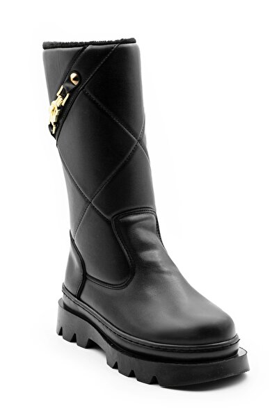 İnciAkfırat حذاء طويل بسحاب وفرو من الداخل