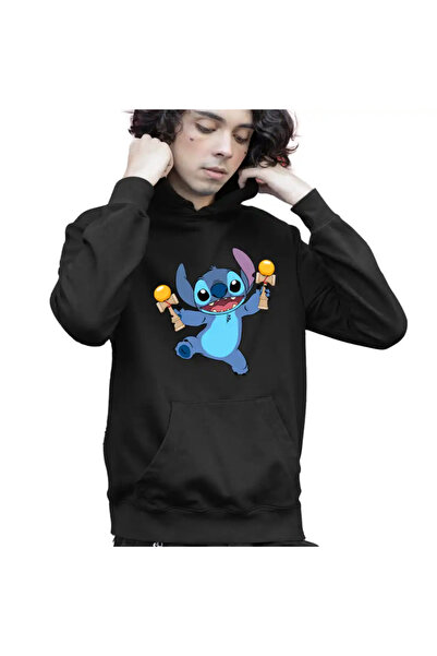 OEM Παιδική Φούτερ με Κουκούλα για Αγόρια Kendama Stitch Lilo Cartoons