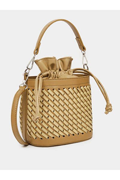 Styli Woven Bucket Bag with Strap