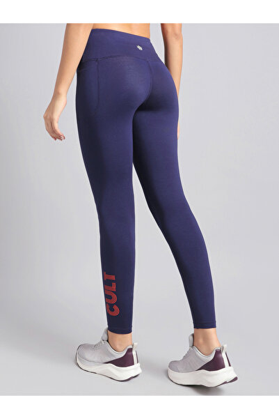 Cult By Styli Women Navy Premium Cotton Training Leggings