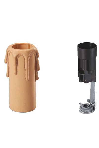 SCAME Beige color protective cap for E14 lamp holder, height 66mm