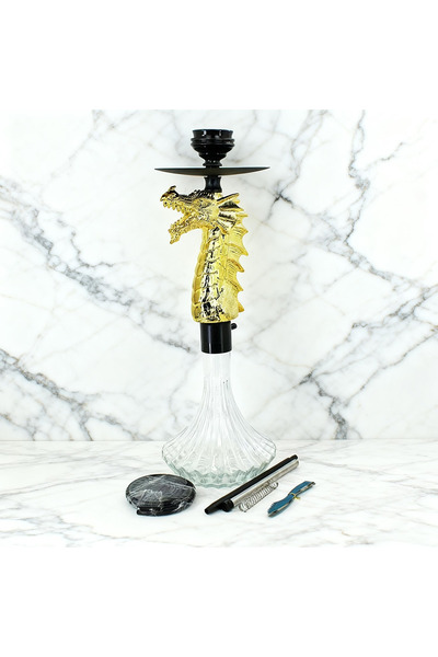 DİĞER1111 Mirza Gümüş Ejderhalı Nargile Takımı