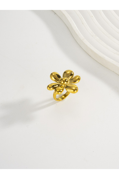 Take Two By Styli Women Gold Floral Design Ring