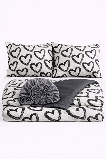 İQON Elastic Sheet Duvet Cover Set Double Size Lve Klp-243 Otlt