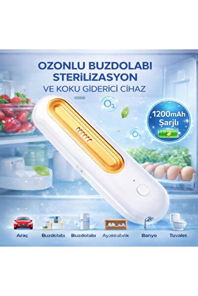coofbe Şarjlı Ozonlu Buzdolabı Koku Giderici Sterilizasyon Koku Giderici Araç...