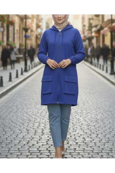 BYBIYIK سترة نسائية بقلنسوة مع تفاصيل جيب