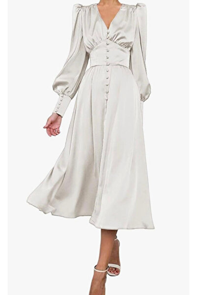 OMS Rochie midi din satin