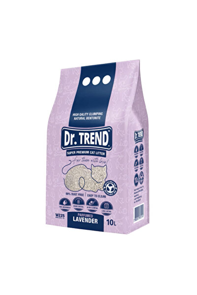 Dr.Trend Premium Asternut igienic bentonita pentru pisici - Lavanda, 10L