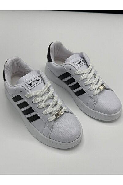 EMSHOES White Unisex Side Striped Sports Shoes