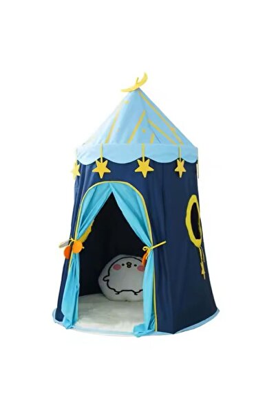 OEM Cort pentru copii, GHEMOTOC®, Loc de joacă tip castel, Pliabil, Albastru,...