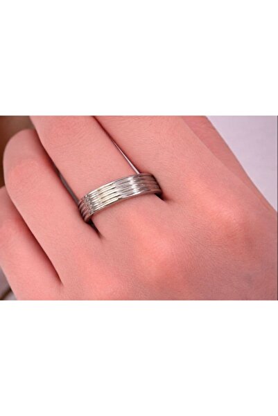BY YASİN TOPÇU 💍   Striped Stripe Steel Ring |   Number 19