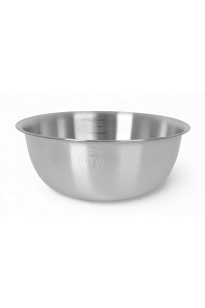 Masterchef Stainless steel bowl 1.2 L, graduated