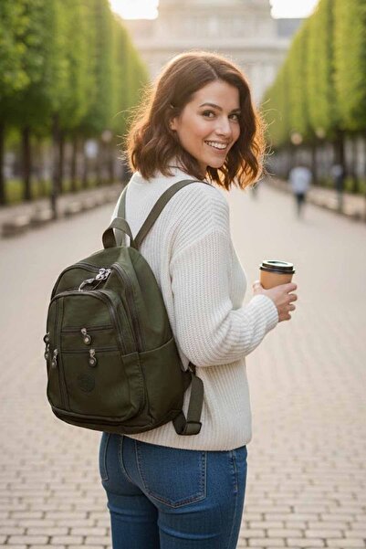 vynor atelier Women's Multi-Compartment Backpack and Shoulder Bag Length 35 c...