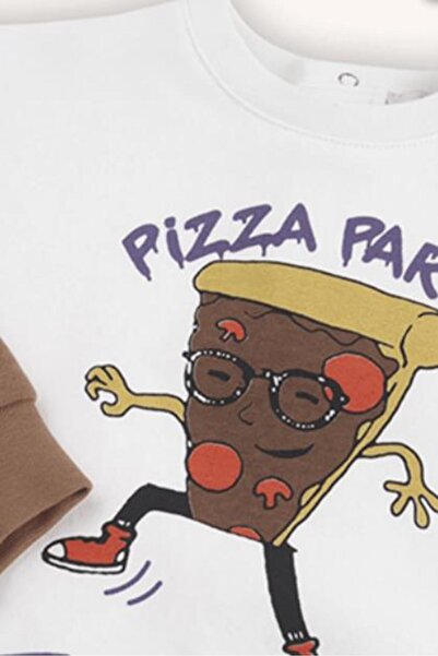 Panço Boy's Pizza Party Sweatshirt Gk7045