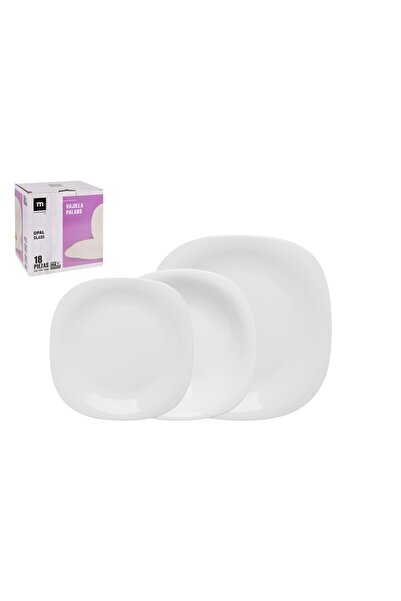 La Mediterranea PALAOS square opal dinnerware set – 18-piece set