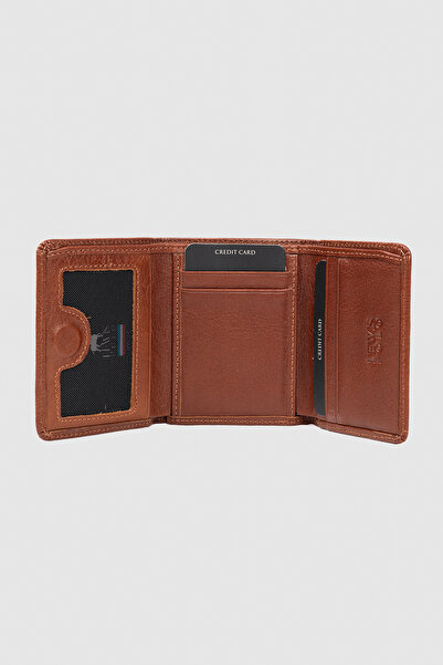 LEWİS POLO Milony Magnetic Foldable Genuine Leather Wallet with Multiple Card...