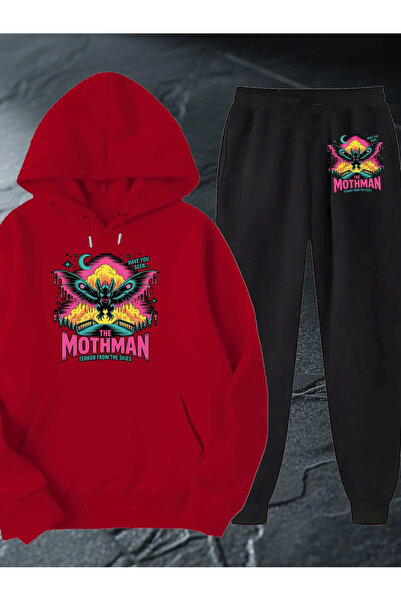 ELAN WEAR Printed Tracksuit Set Sweatshirt Jogger - Oversize Hoodie