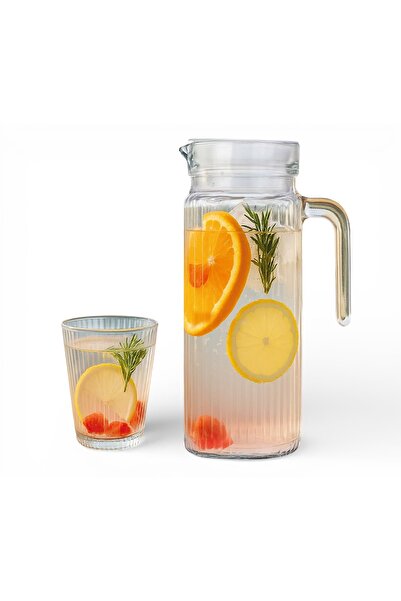 La Mediterranea CHRYSLER 1 L glass carafe set with 6 glasses