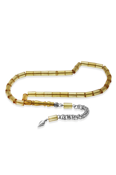 Tesbihane سبحة العنبر الناري - مع شرابة معدنية لا تفقد بريقها - حجم صغير - لو...