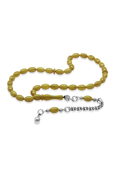 Tesbihane Non-Tarnish Metal Albanian Chain Tassel Arpa Cut Moire Yellow Mini ...