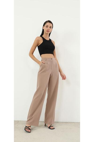 CIQULATA High Waist Basic Palazzo Pants