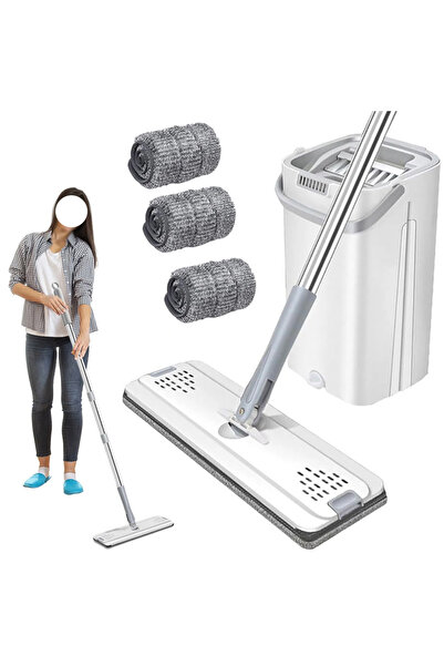 HayaBazaar طقم ممسحة ودلو لتنظيف الأرضيات