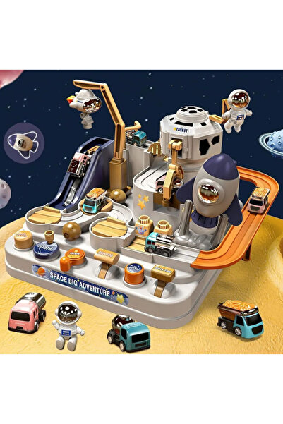 Arabest Kids Race Track Game Car Adventure Toy,Spaceship Puzzle Rail Track Ci...