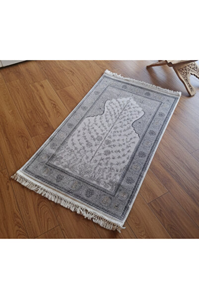 aatolia room & living İpek Halı Seccade 80x125 cm – Yumuşak Viskon İplik, Çey...