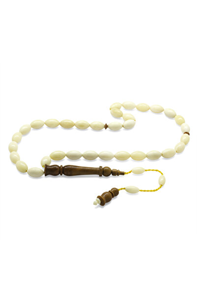 Tesbihane Natural Deve Kemiği Tesbih - Sistemli - Kuka İmameli Hitameli - Kre...