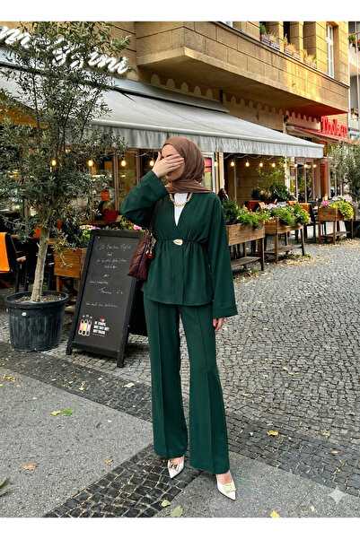 Modarana Beli Lastikli Tunik/Pantolon 2'li Takım