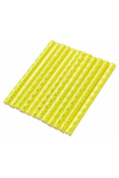 OEM Bicycle reflective tubes, 12pcs, spoke mounting, 8cm, yellow