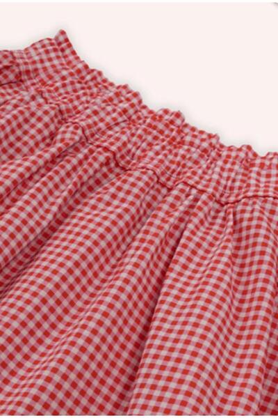Panço Girl flower girl plaid skirt gkpn0110