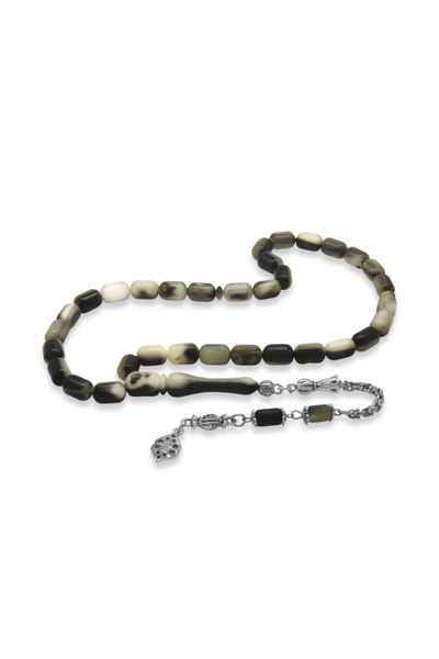 Tesbihane Ram's Horn Rosary - Non-Tarnish Metal with Albanian Chain Tassel - ...