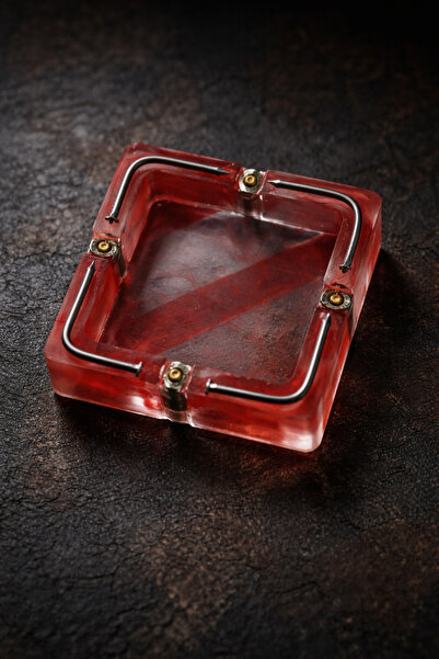 Çelik Trend Tasarımlı Red Ashtray - VİP Ürün