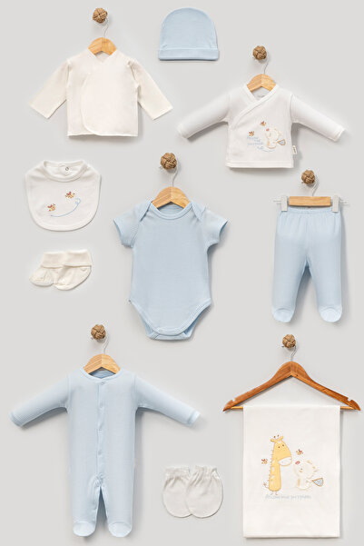 Bebitof Cute Giraffe and Teddy Bear Patterned 10-Piece Boxed Newborn Hospital...