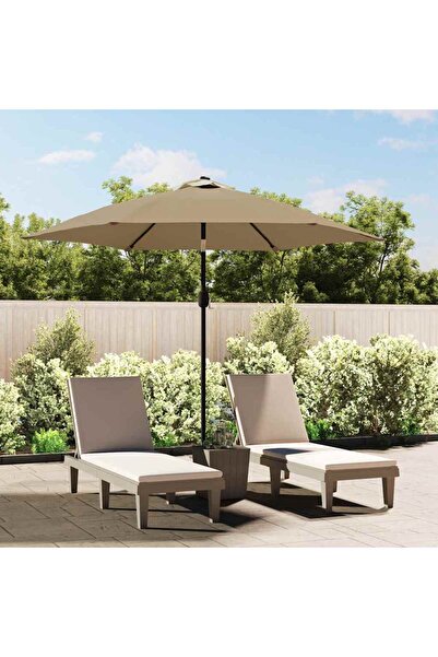 vidaxl Replacement Fabric for Outdoor Parasol Taupe 300 cm
