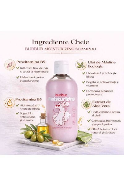 Burbur ȘAMPON HIDRATANT PREMIUM PENTRU CÂINI ȘI PISICI 400ML