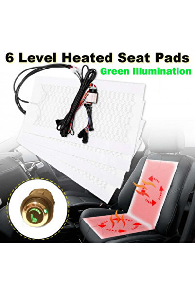 SCANPAN Car Seat Heater Kit Carbon with 6 Heating Levels Chrome Button LUXURY...