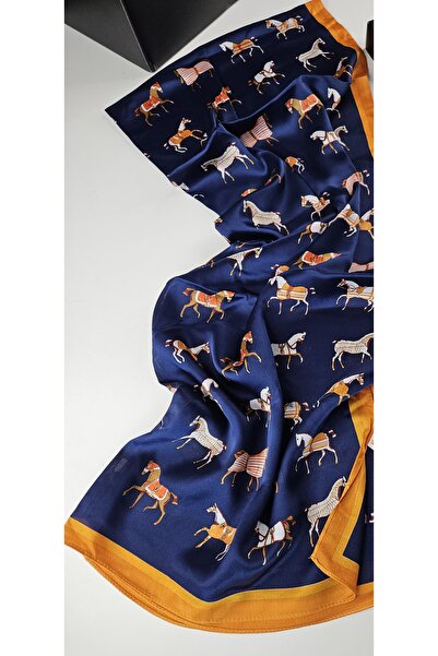 tomrisboutique Luxury Voile Silk Shawl Hijab Foulard Scarf Shawl Horse Patter...