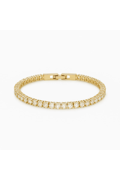 Tesbihane Women's Waterway Xuping Bracelet - Rowed White Zircon Stone - Gold ...