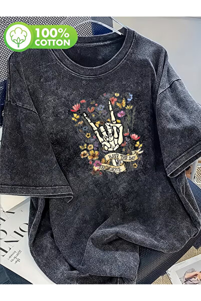 PENTHİLUS Unisex Graphic Printed Oversized T-Shirt – Cotton Casual Streetwear...