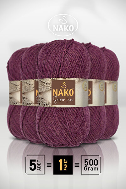 NAKO سوبر إنسي - 23860 ميردوم ميلانج - عبوة من 5 قطع - 100 جرام/260 متر - خيط...