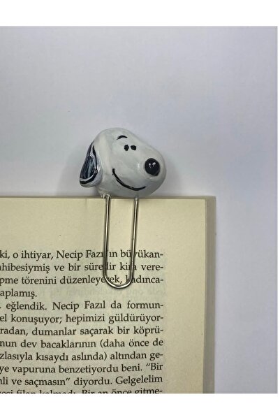 El Yapımı Snoopy Karakterli Özel Tasarım Kitap Ayracı