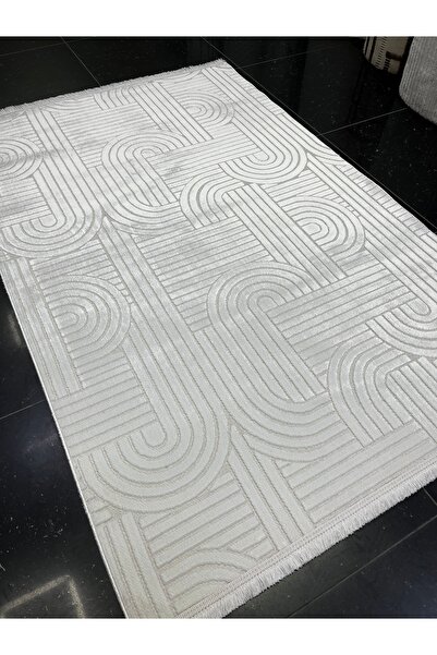 PeriDekor Saten Bambu Yıkanabilir Salon Mutfak Halısı