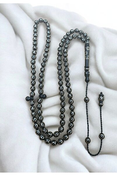 İnan Tesbih Special Craftsmanship Silver Inlaid 99 Beads Kuka Prayer Beads