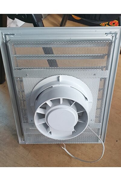 Alücan Alüminyum Fan Motorlu banyo menfezi- İç ölçü 40 x 45 cm- Metalik Gri