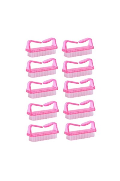 Pink Nails Set of 10 Large Pink Dust Brushes
