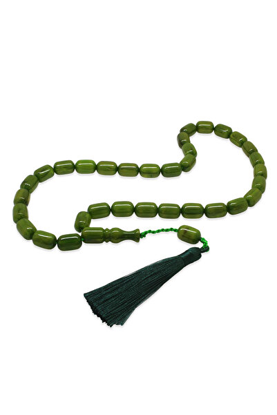 Tesbihane Stick Crimped Amber Prayer Beads - Ottoman Palace Tassels - Maxi Si...