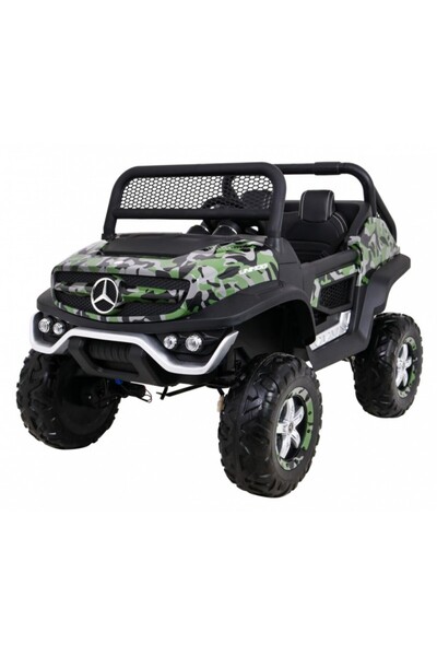 OEM Electric car Mercedes BENZ UNIMOG, 4 motors, 2 seats, EVA foam wheels, Bl...